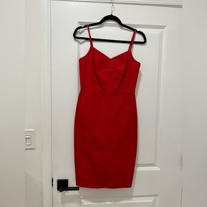 Banana Republic red midi dress